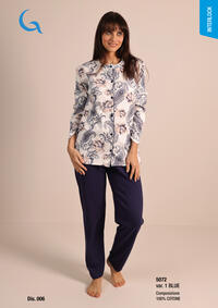 PIGIAMA APERTO DONNA M/L 5072 Tellini S.r.l. Ingrosso Abbigliamento